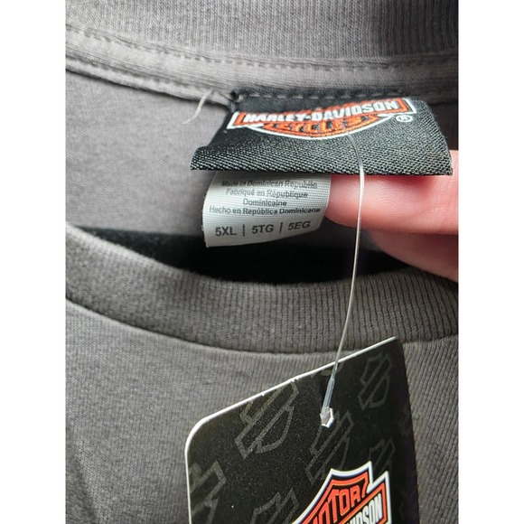 Harley Davidson Orlando Florida Graphic T Shirt Men's 5XL Gray Parrot Motorcycle - Picture 3 of 5
